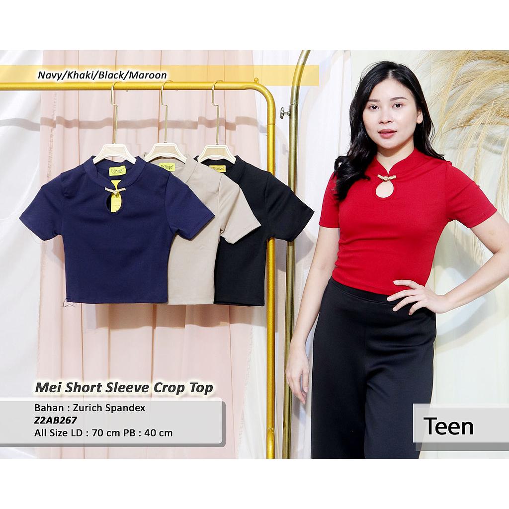 Mei short sleeve crop top