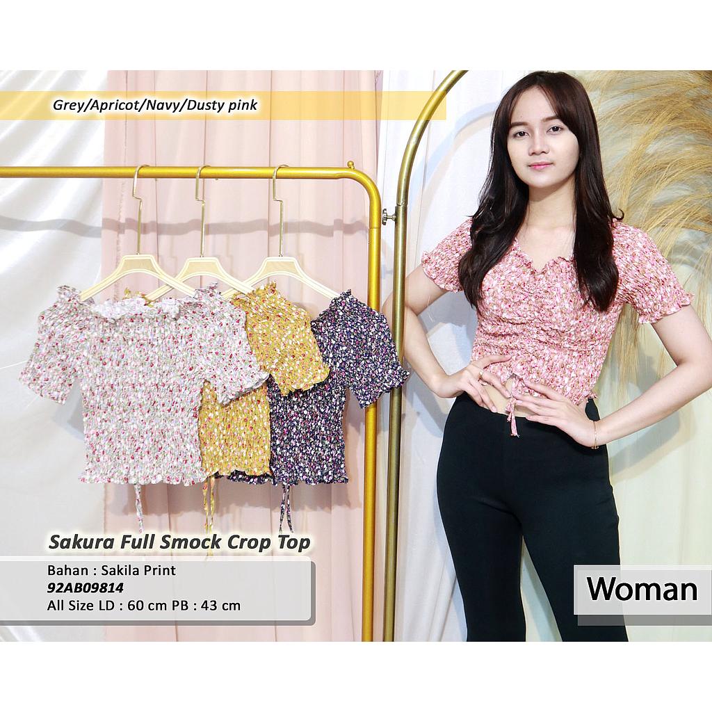 Sakura Full smock crop Top
