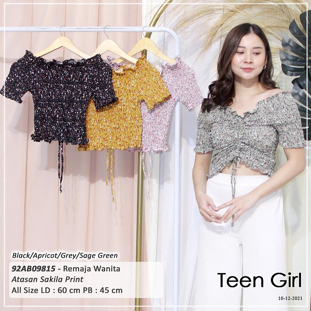 ATASAN LEHER SABRINA FULL SMOCK KARET TENGAH JAHIT TALI SERUT