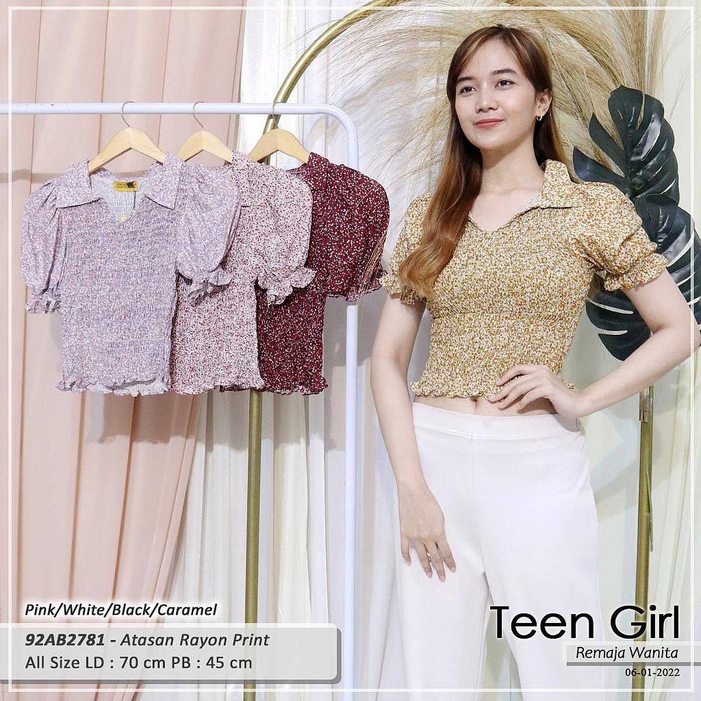 Brazillia Floral Full smock Rubber Top