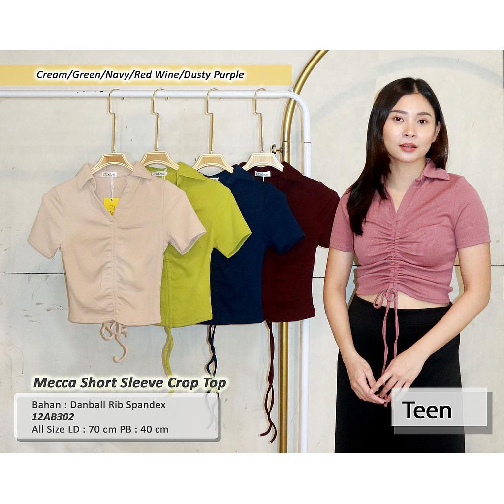 Mecca short sleeve crop top