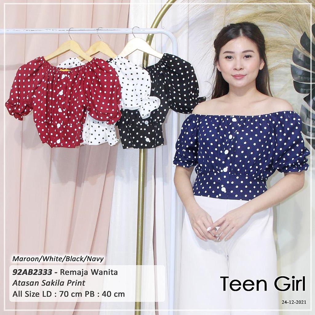 ATASAN SABRINA TGN PUFF VARIASI KANCING DEPAN BELAKANG BWH SMOCK KARET