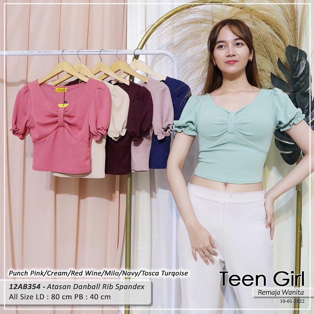 Sabrina cpit tangan puff crop top