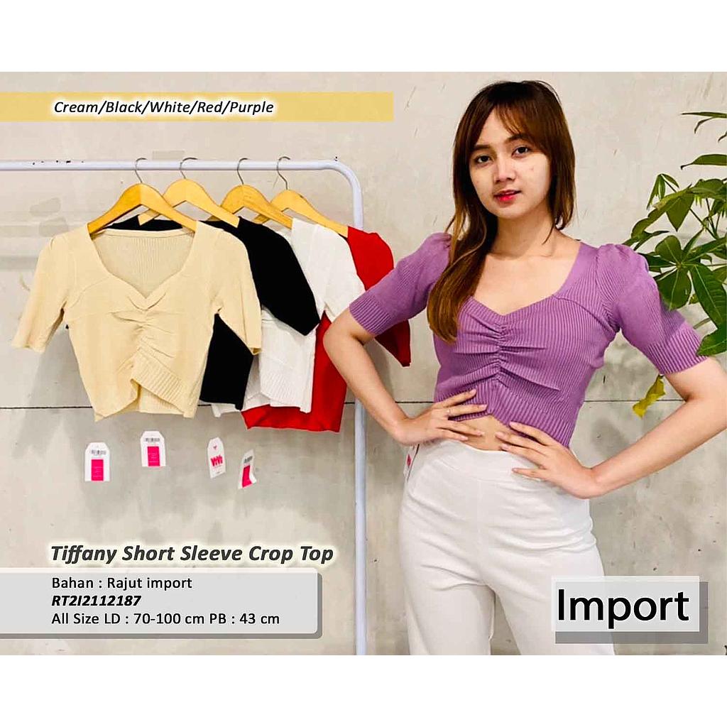 Tiffany short sleeve crop top