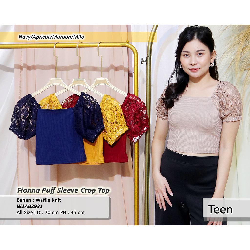 Fionna Puff Sleeve Crop Top