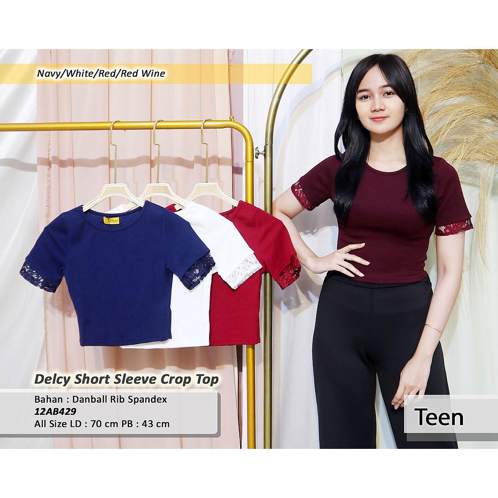 Delcy Short Sleeve Crop Top