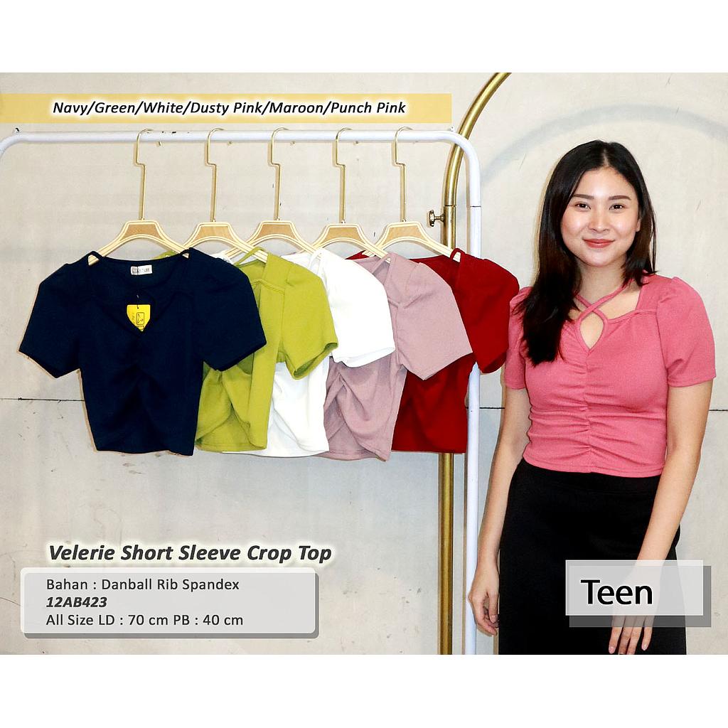 Velerie short sleeve crop top