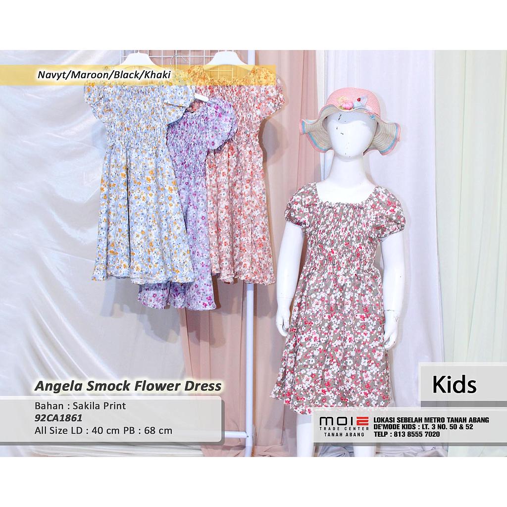 Angela smock Flower Dress