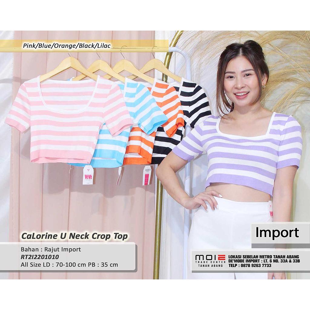 Calorine U Neck crop Top