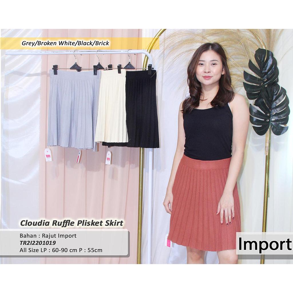 Cloduia Ruffle plisket skirt