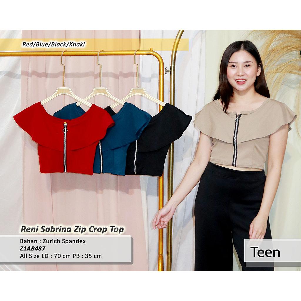 Angela sabrina sleeveless crop Top
