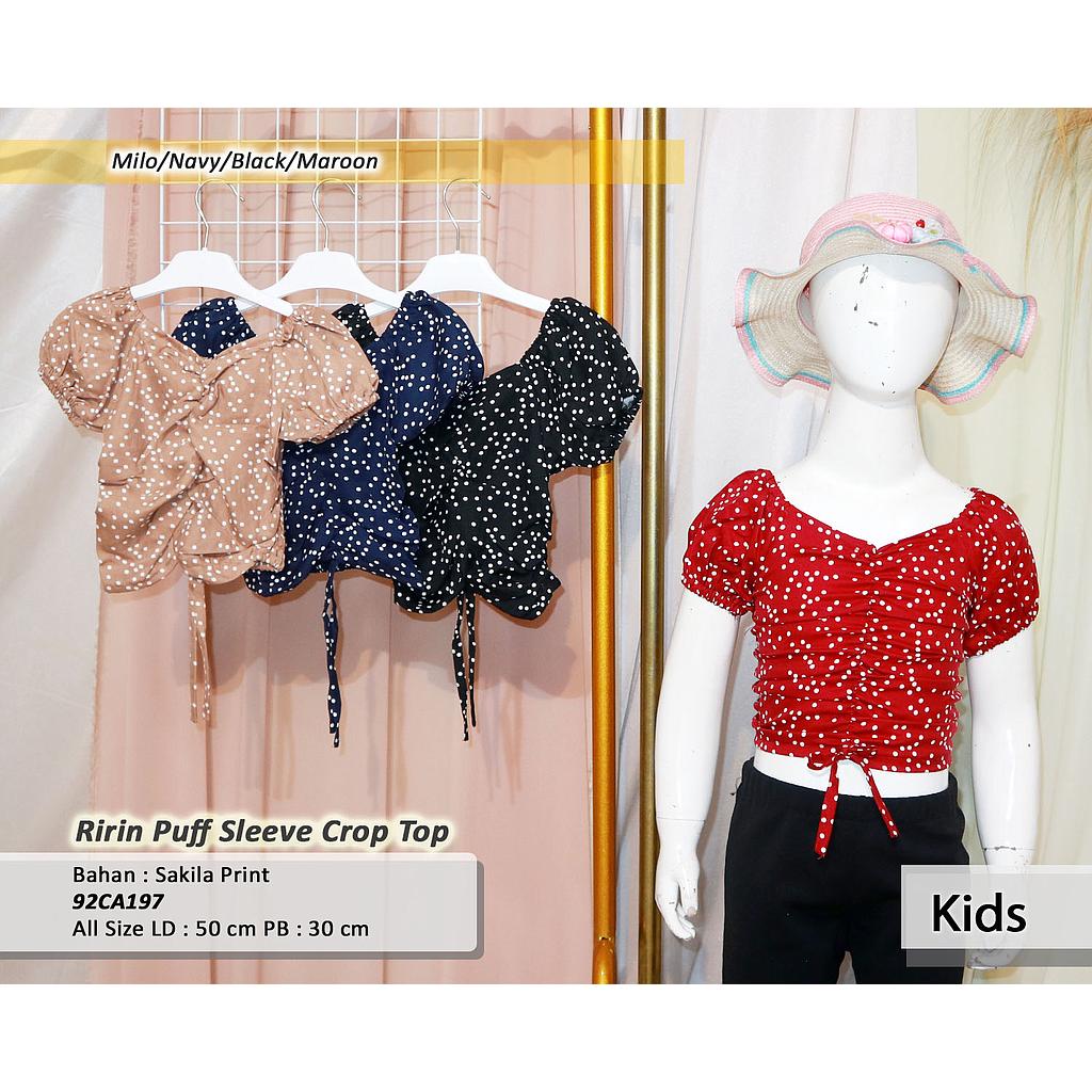 Ririn Puff sleeve crop top