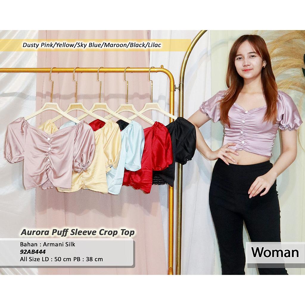 Aurora puff sleeve crop top
