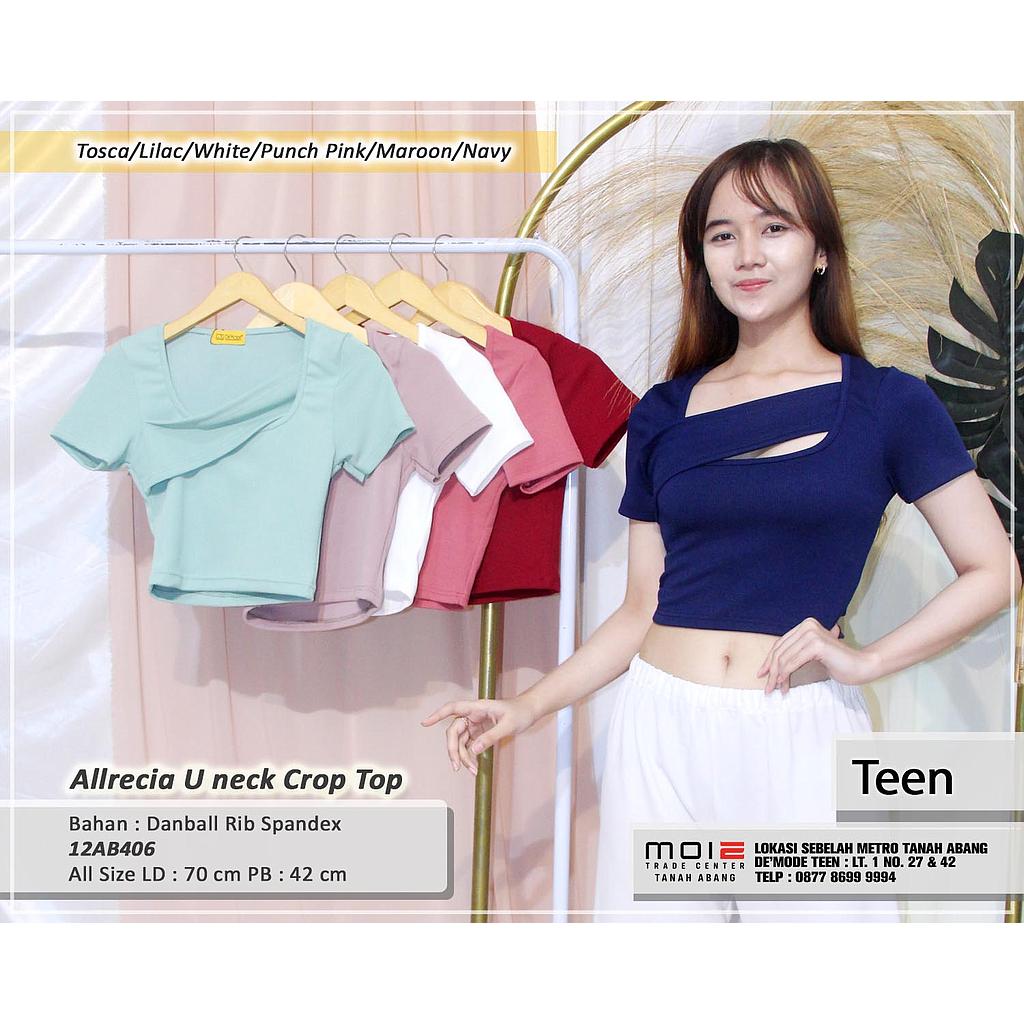 Allrecia U Neck Crop Top