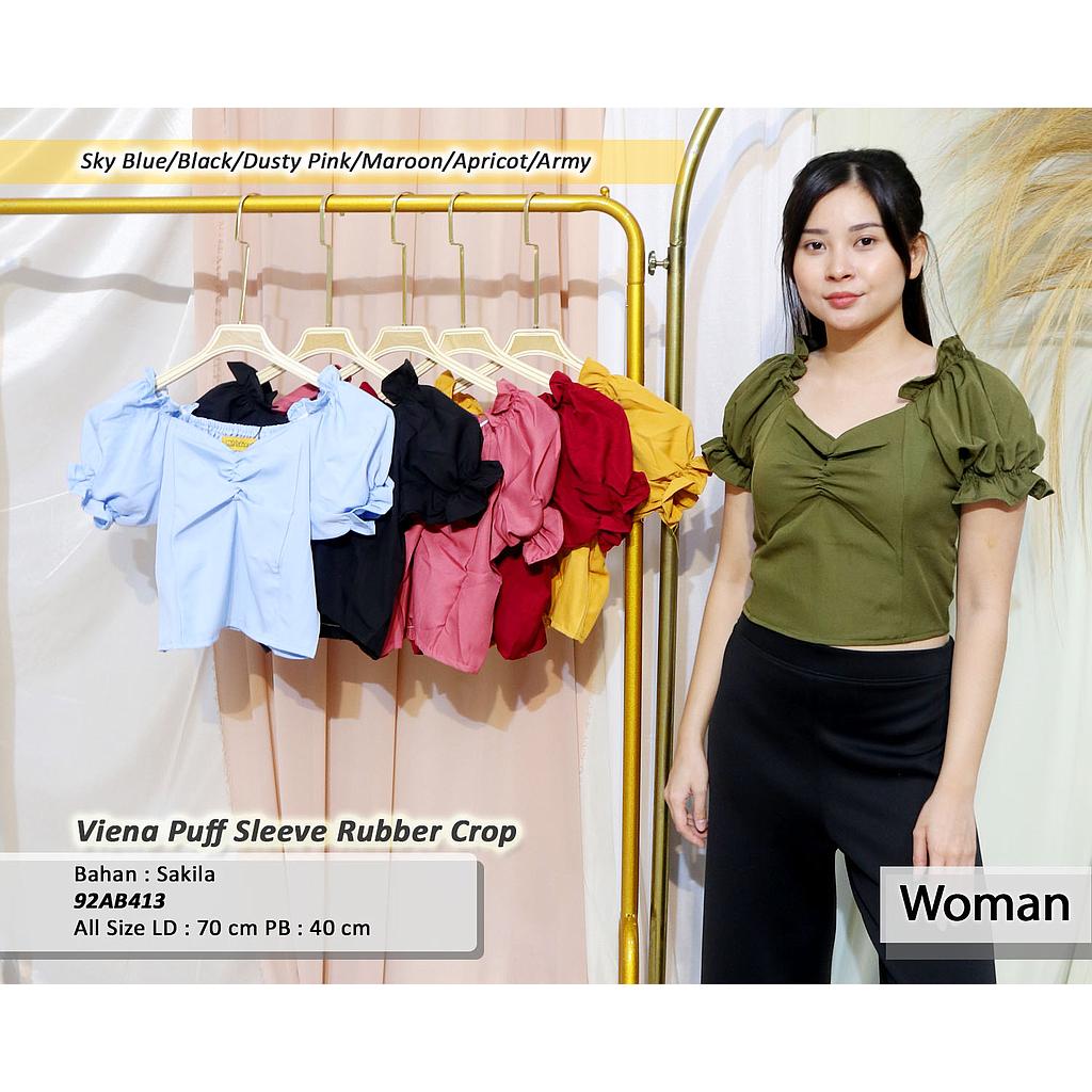 Veina Puff sleeve Rubber Crop