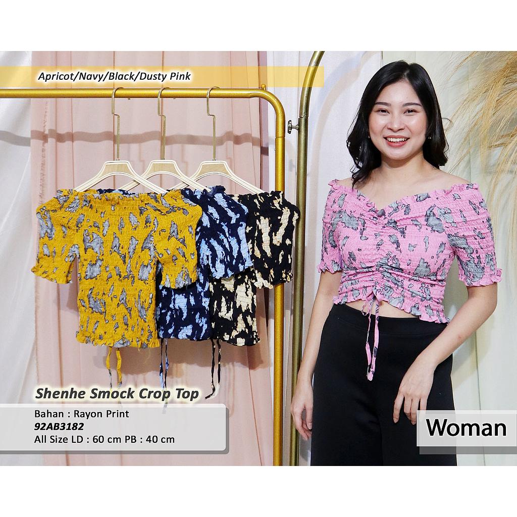 Shenhe Smock Crop Top