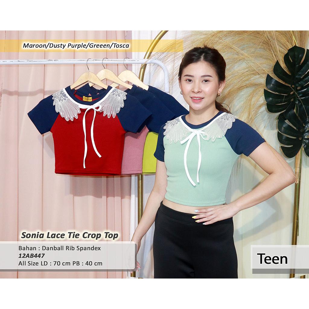 Sonia lace Tie crop Top
