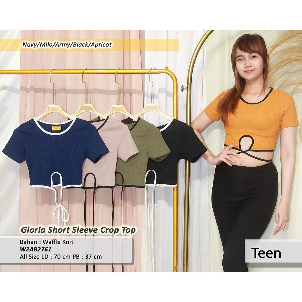 gloria short sleeve crop top