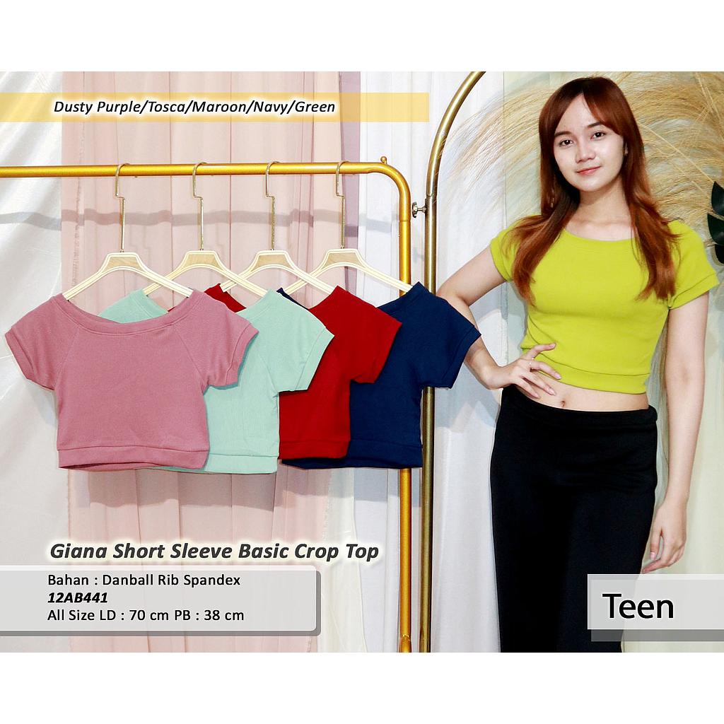 Giana short sleeve basic crop Top