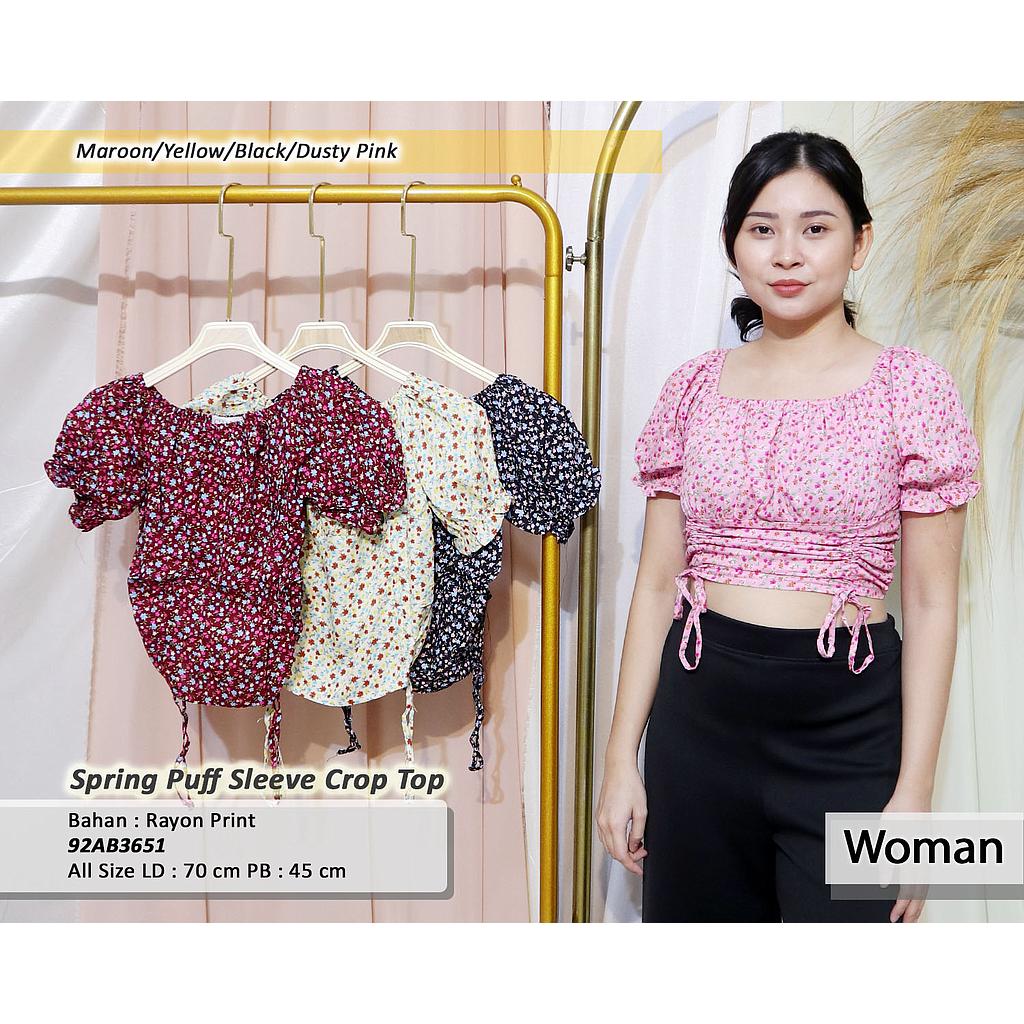Spring puff sleeve Crop Top