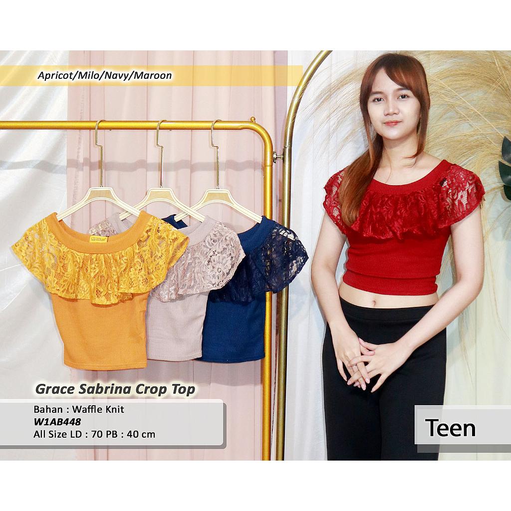 Grace sabrina crop top