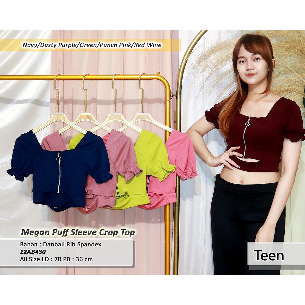 Megan Puff sleeve crop top