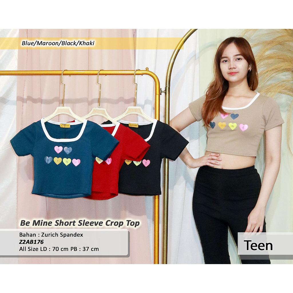 Be Mine short sleeve crop top