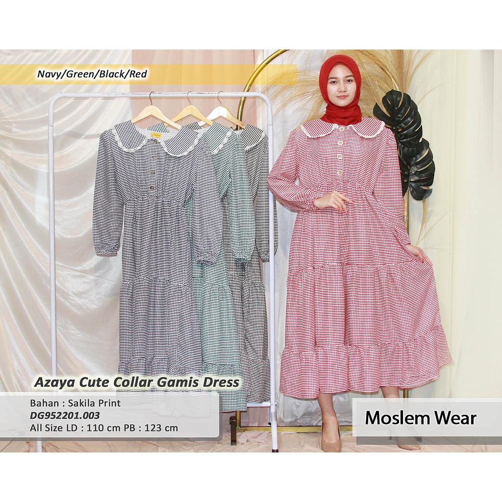 Azaya Cute collar gamis dress(DG.003)
