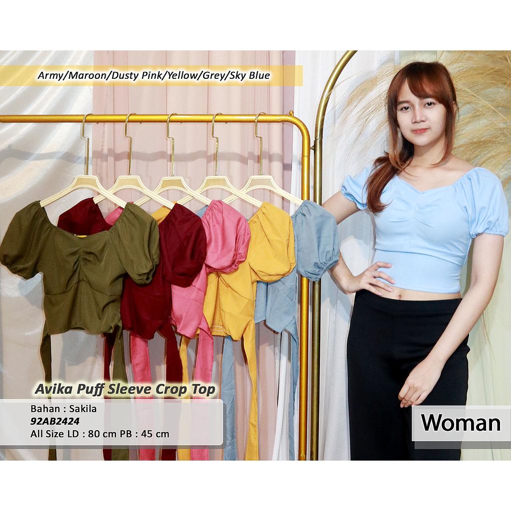 Avika Puff sleeve Crop Top