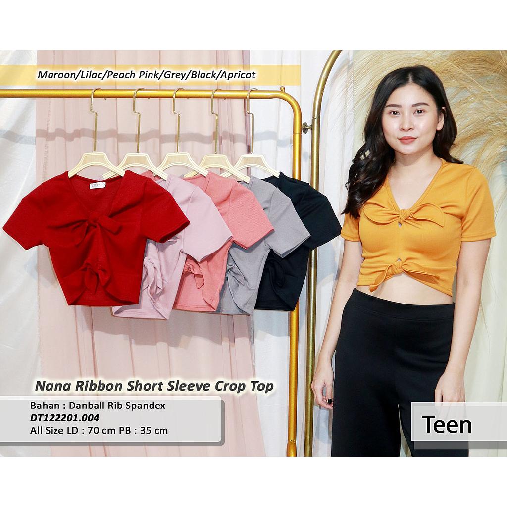 Nana Ribbon short sleeve crop top (DT.004)
