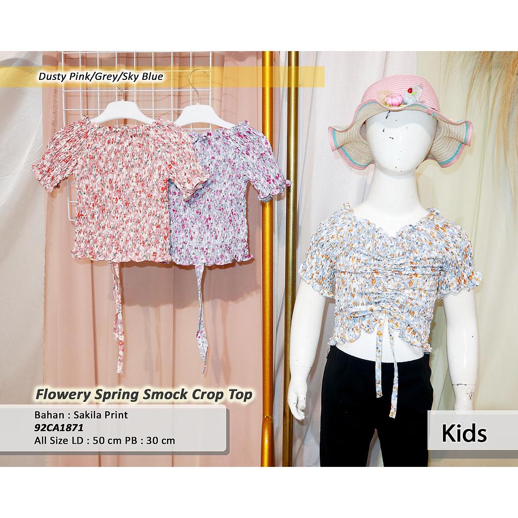 Flowery Spring smock Crop- Top