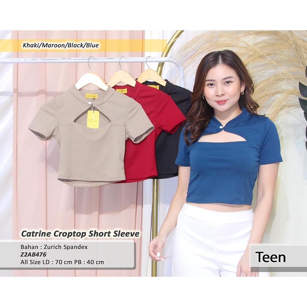 Catherine short sleeve crop top