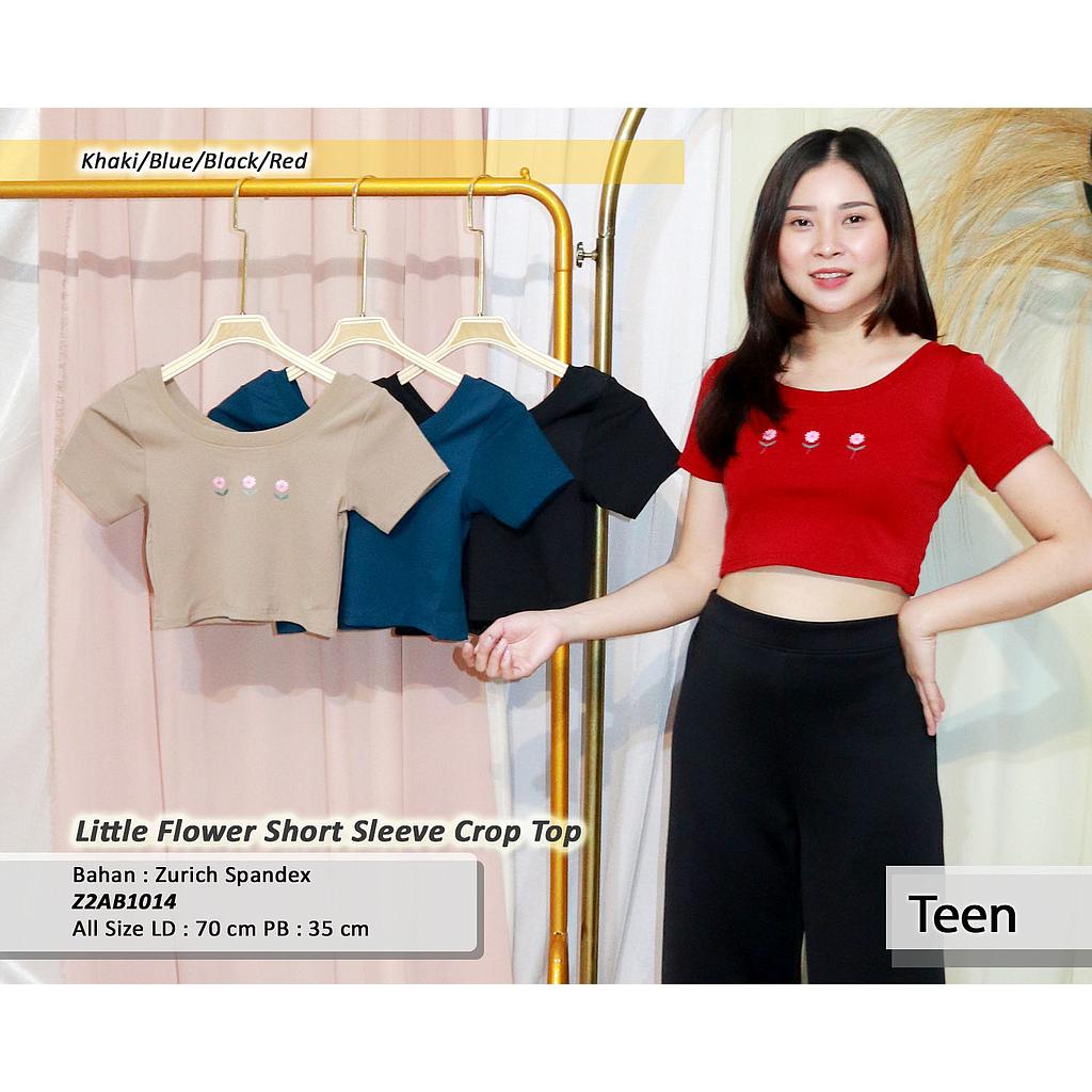 Little flower Shirt sleeve crop top
