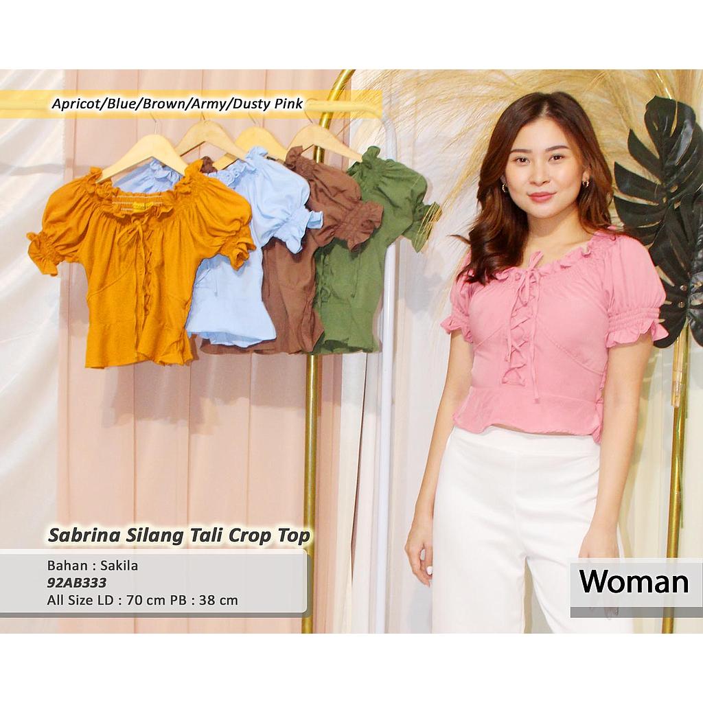 Sabrina Puff sleeve Ruffle crop top