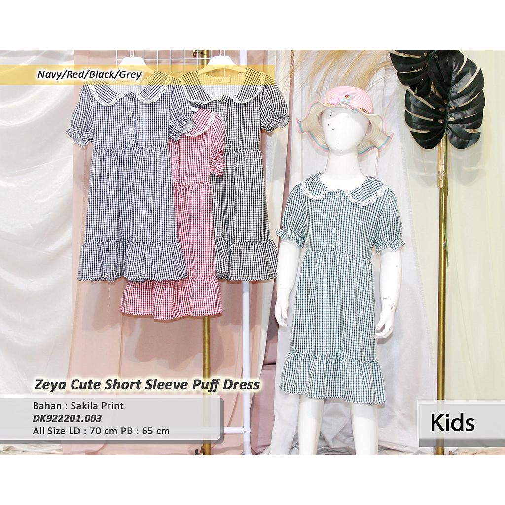Zeya Cute short sleeve Puff dress