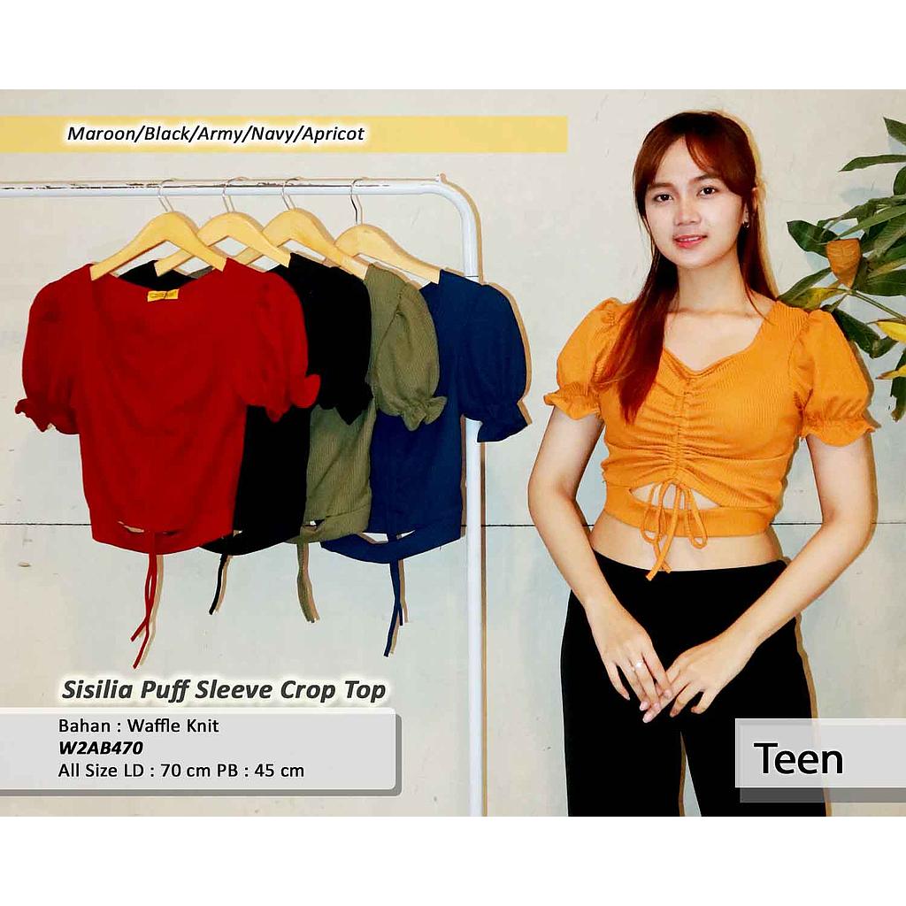 Sissilia Puff sleeve crop top