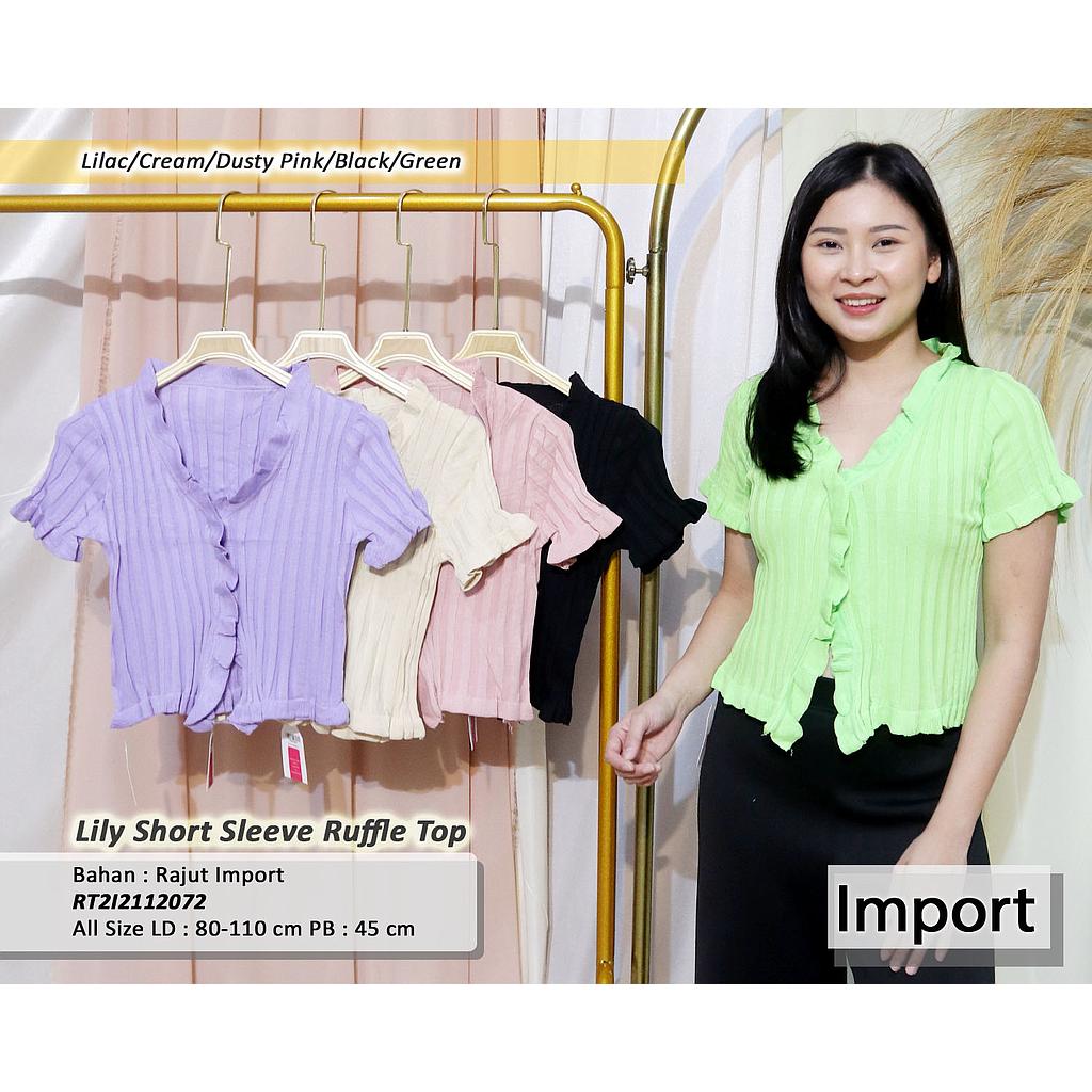 Lily short sleeve ruffle top