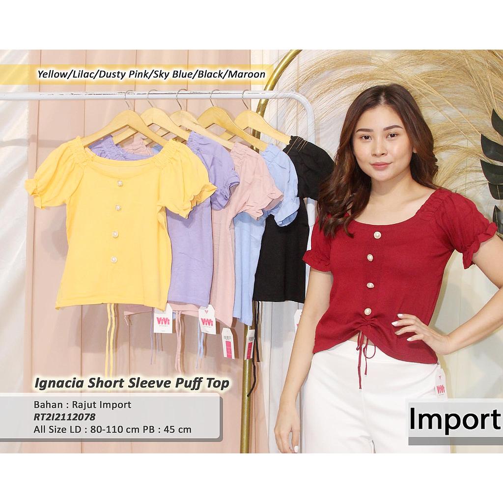 Ignacia short sleeve Puff Top
