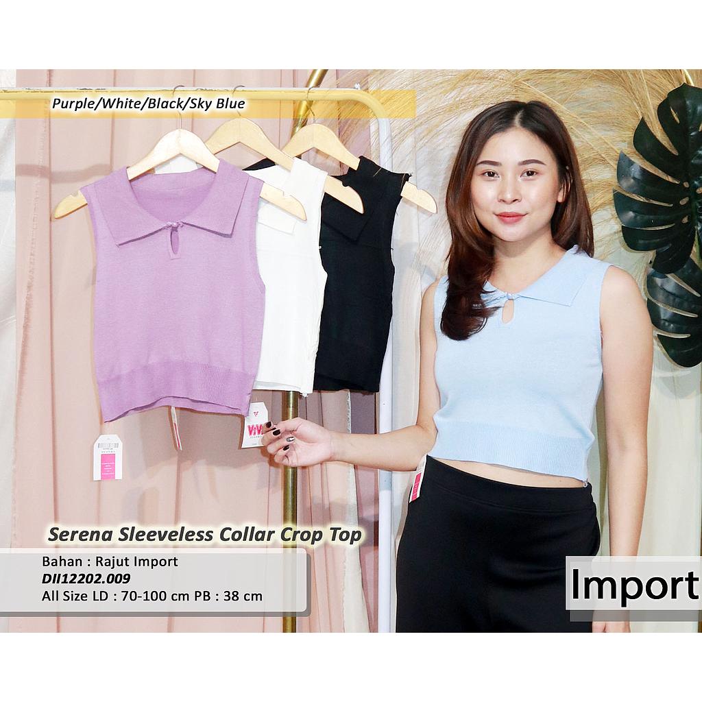 Serena sleeveless collar crop Top (DI.009)