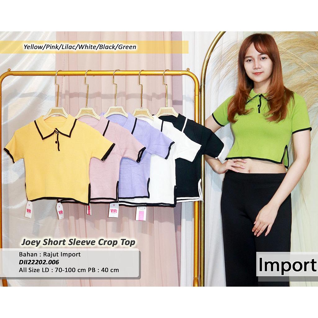 Joey short sleeve crop Top