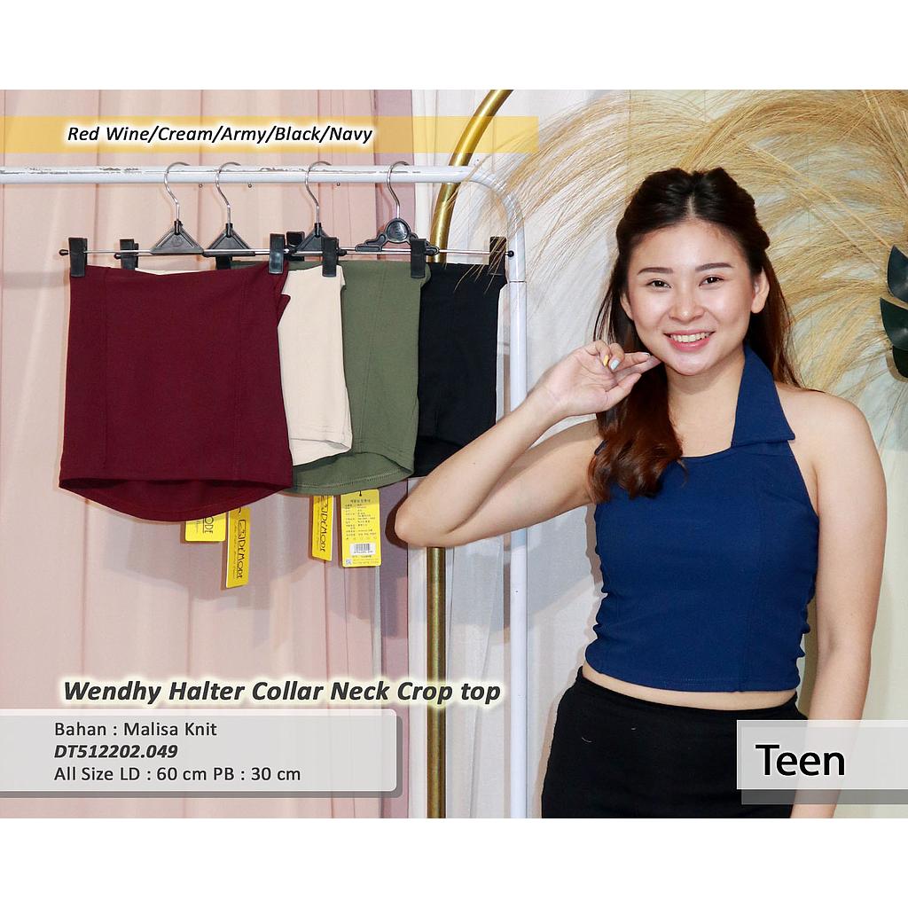 Wendhy Halter collar neck crop Top(DT.049)