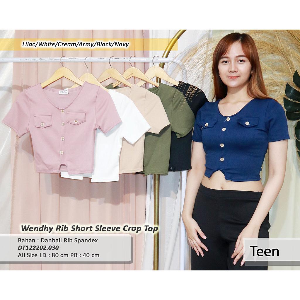 Wendhy rib short sleeve Crop Top (DT.030)