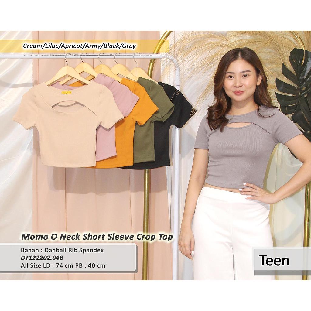 Momo O Neck short sleeve Crop Top(DT.048)