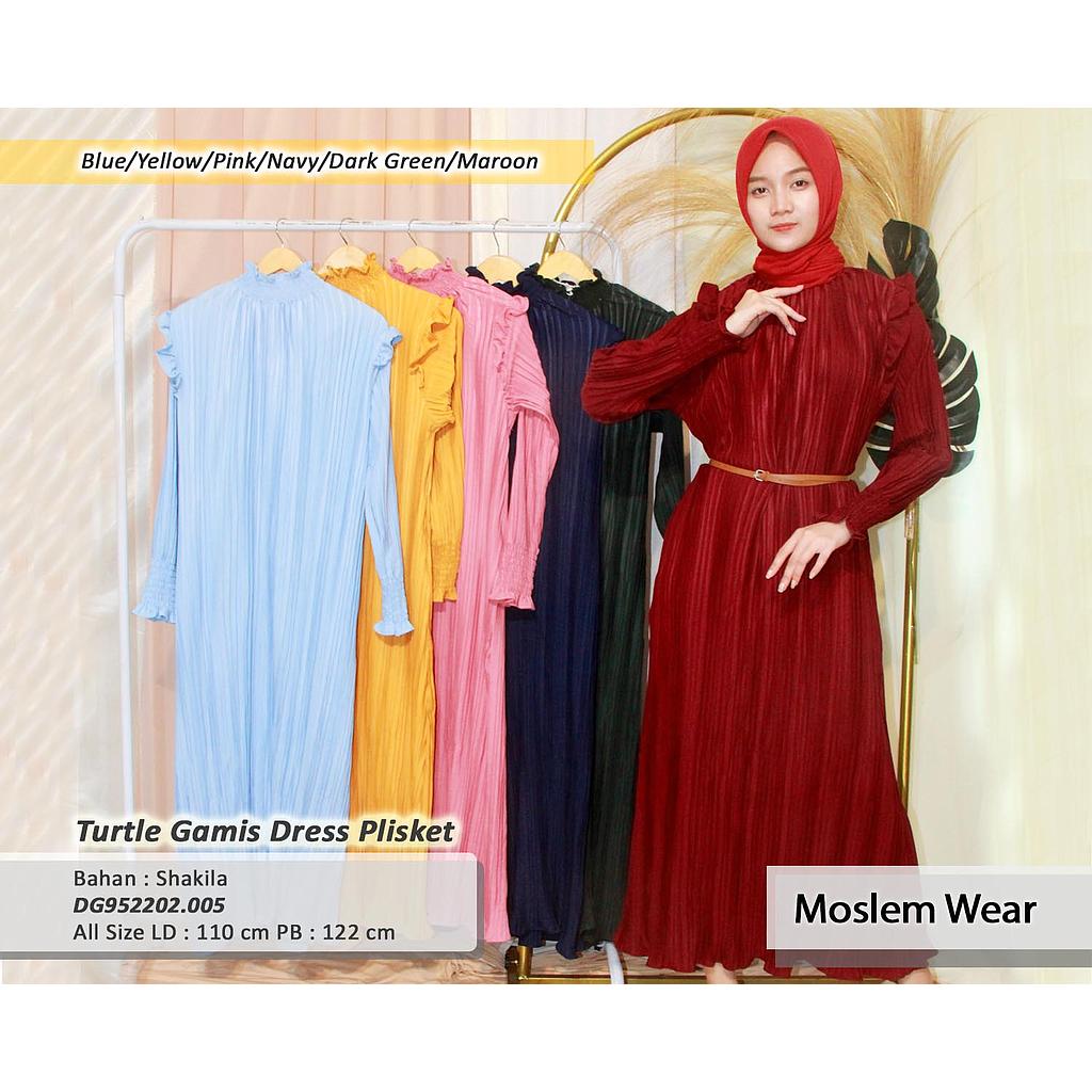 Turtle Gamis dress Plisket + Gesper(DG.005)