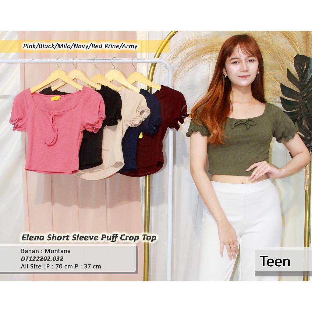 Elena Short sleeve Puff crop Top(DT.032)