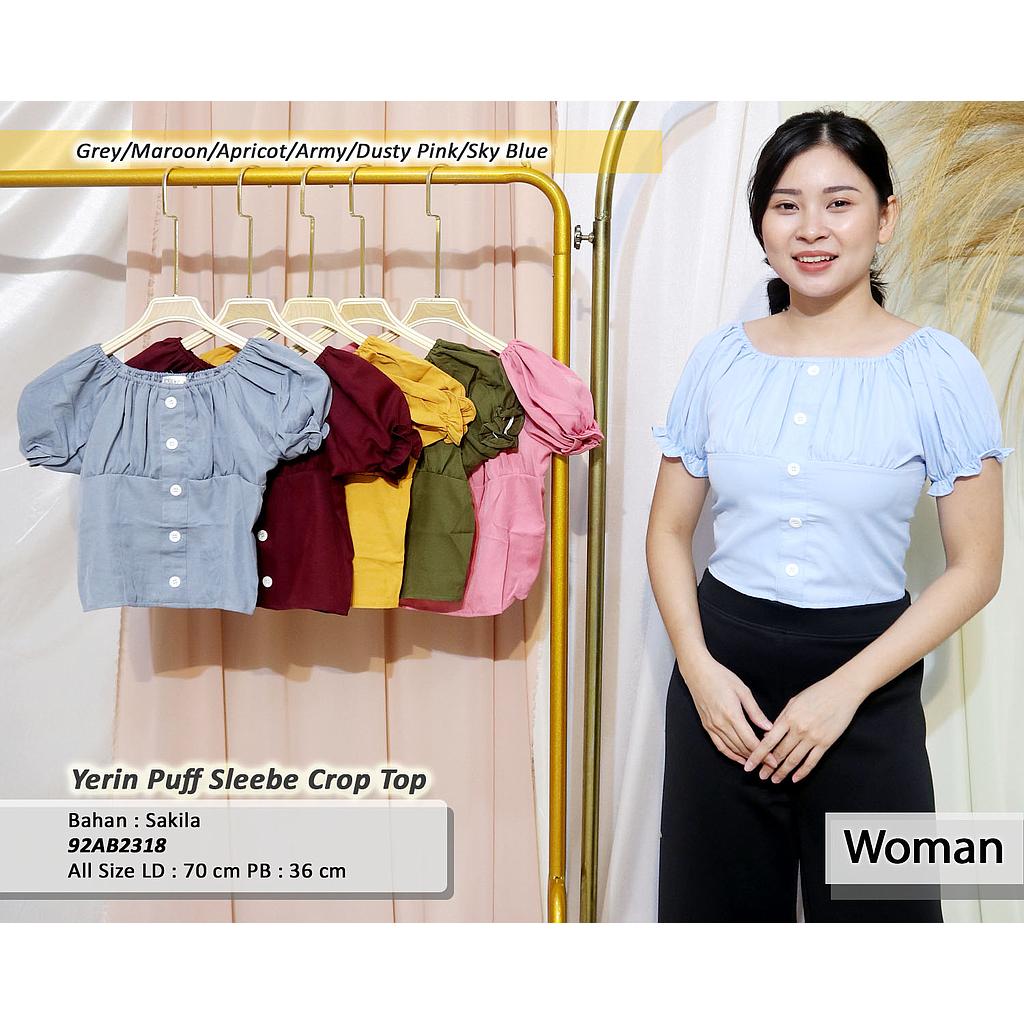 Yerin puff sleeve crop top