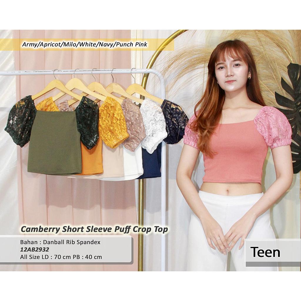 Camberry short sleeve Puffcrop top