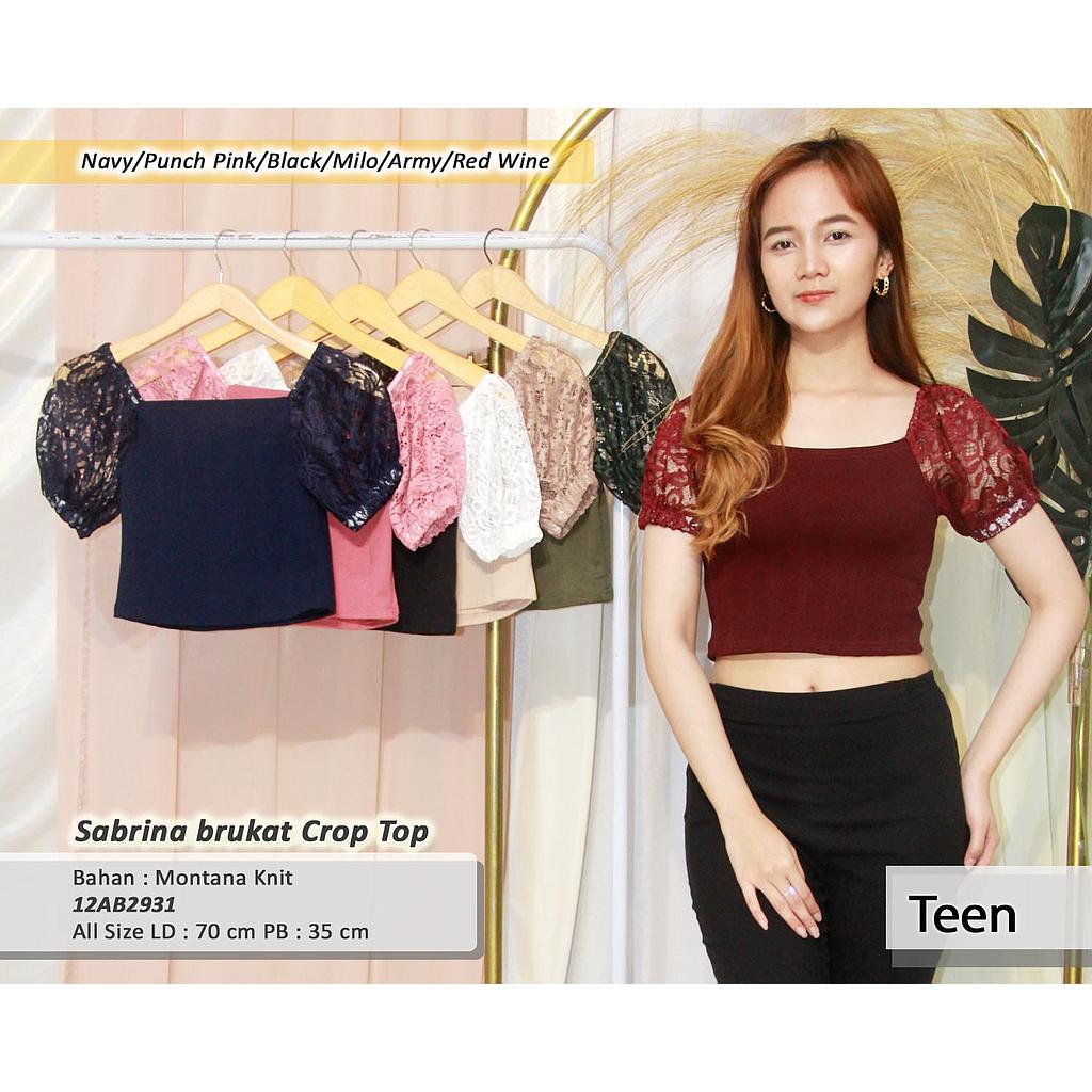 Sabrina brukat crop Top