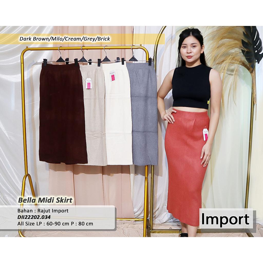 Bella midi slim skirt