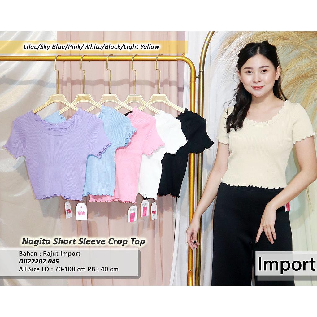 Nagita short sleeve crop Top